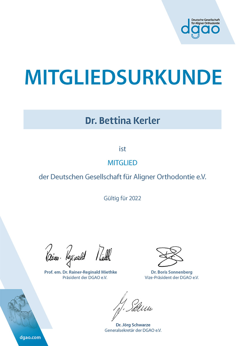 Mitgliedsurkunde